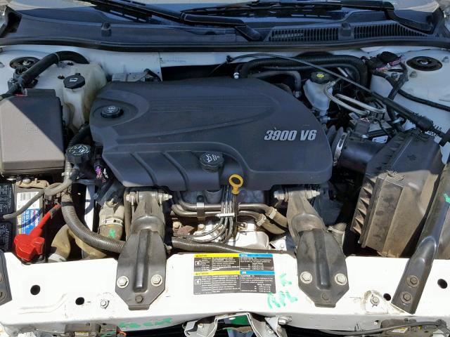 2G1WC5EM3A1158499 - 2010 CHEVROLET IMPALA LTZ WHITE photo 7