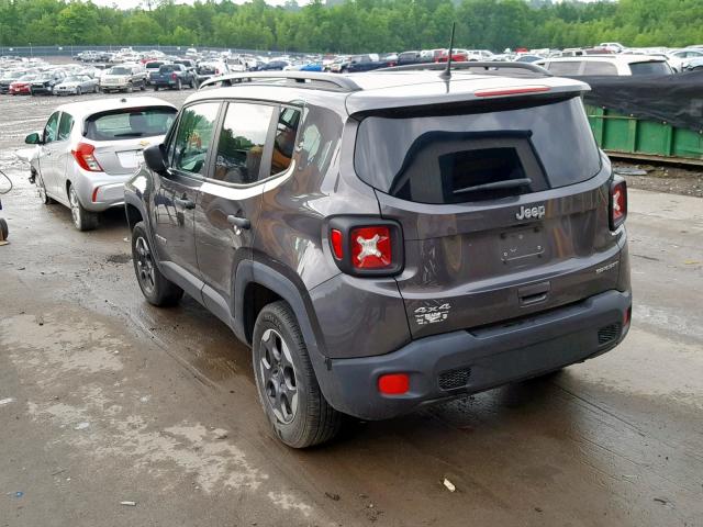 ZACCJBAB7JPH76319 - 2018 JEEP RENEGADE S GRAY photo 3