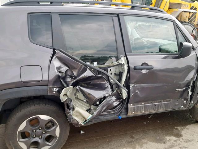 ZACCJBAB7JPH76319 - 2018 JEEP RENEGADE S GRAY photo 9