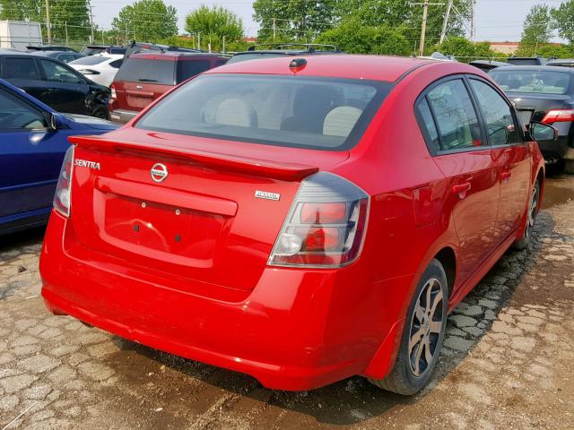 3N1AB6AP8CL651240 - 2012 NISSAN SENTRA 2.0 RED photo 4