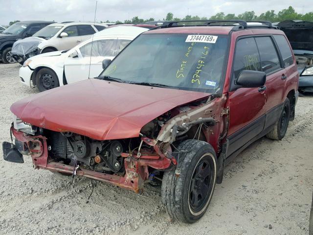 JF1SF6354WG768054 - 1998 SUBARU FORESTER L RED photo 2