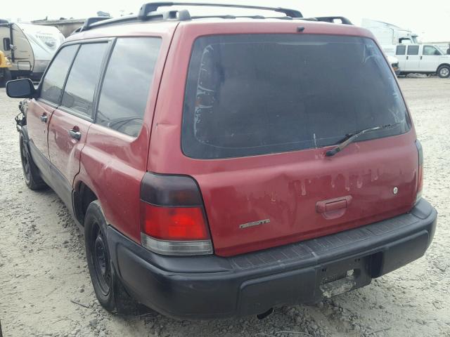 JF1SF6354WG768054 - 1998 SUBARU FORESTER L RED photo 3