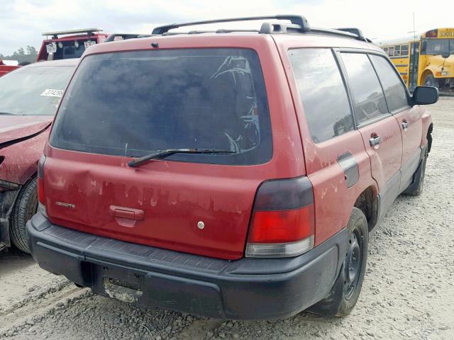 JF1SF6354WG768054 - 1998 SUBARU FORESTER L RED photo 4