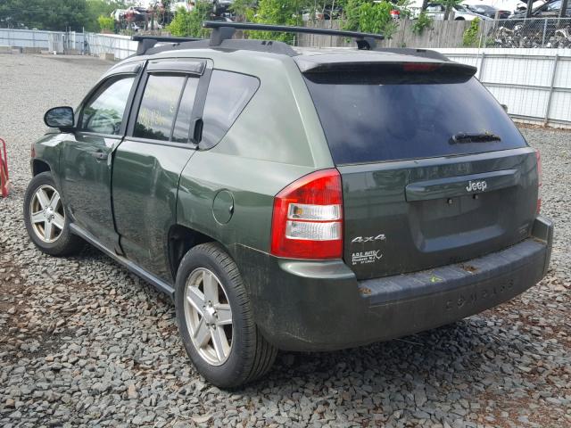 1J8FF47W97D199250 - 2007 JEEP COMPASS GREEN photo 3