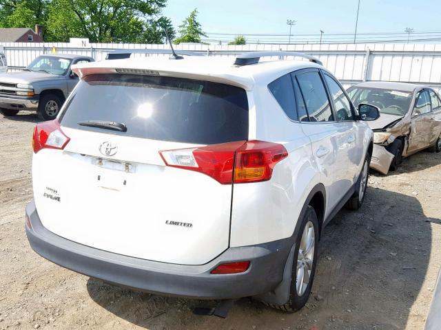 2T3YFREV8EW076997 - 2014 TOYOTA RAV4 LIMIT WHITE photo 4