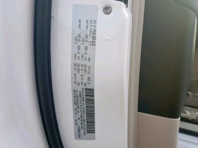 2C4RC1AG7JR103357 - 2018 CHRYSLER PACIFICA L WHITE photo 10