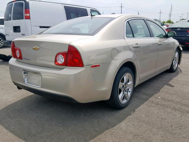 1G1ZC5EBXAF273878 - 2010 CHEVROLET MALIBU 1LT GOLD photo 4