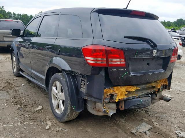 3D4GG57V09T231024 - 2009 DODGE JOURNEY SX BLACK photo 3