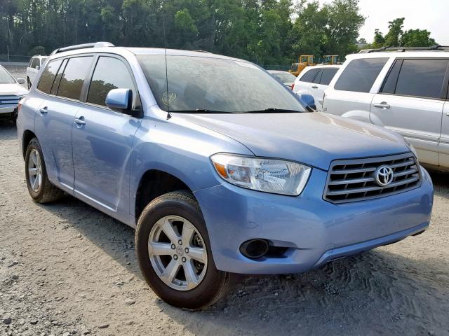 5TDZK3EH6AS010645 - 2010 TOYOTA HIGHLANDER BLUE photo 1