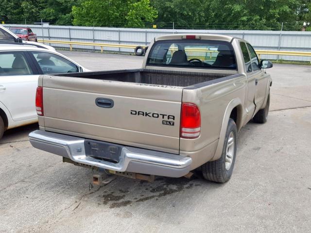 1D7HL42X43S127991 - 2003 DODGE DAKOTA SLT TAN photo 4