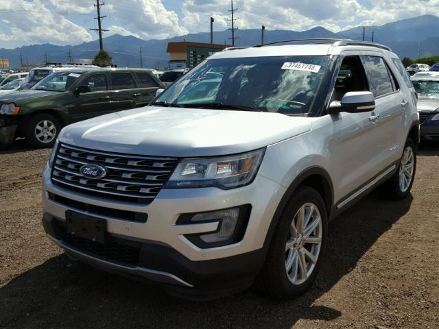 1FM5K8F81GGC33880 - 2016 FORD EXPLORER L SILVER photo 2