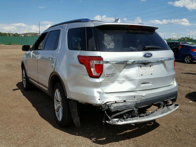 1FM5K8F81GGC33880 - 2016 FORD EXPLORER L SILVER photo 3