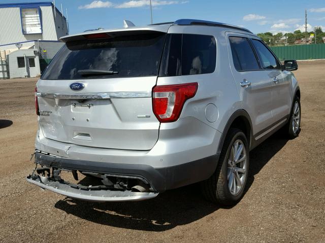 1FM5K8F81GGC33880 - 2016 FORD EXPLORER L SILVER photo 4