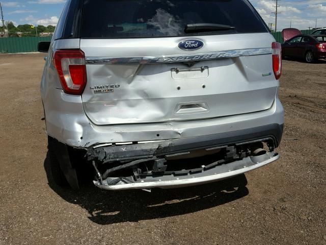 1FM5K8F81GGC33880 - 2016 FORD EXPLORER L SILVER photo 9