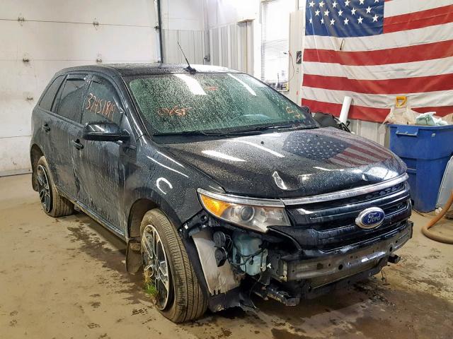 2FMDK4JC2EBA47687 - 2014 FORD EDGE SEL BLACK photo 1