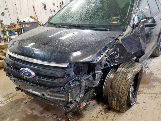 2FMDK4JC2EBA47687 - 2014 FORD EDGE SEL BLACK photo 9