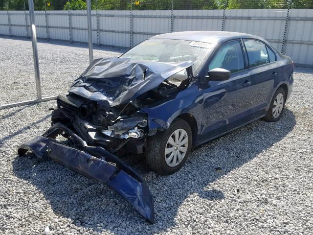 3VW2K7AJ0EM376394 - 2014 VOLKSWAGEN JETTA BASE GREEN photo 2