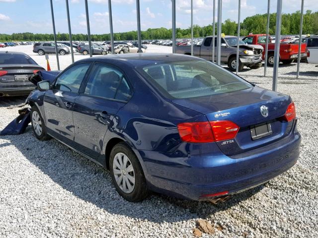 3VW2K7AJ0EM376394 - 2014 VOLKSWAGEN JETTA BASE GREEN photo 3
