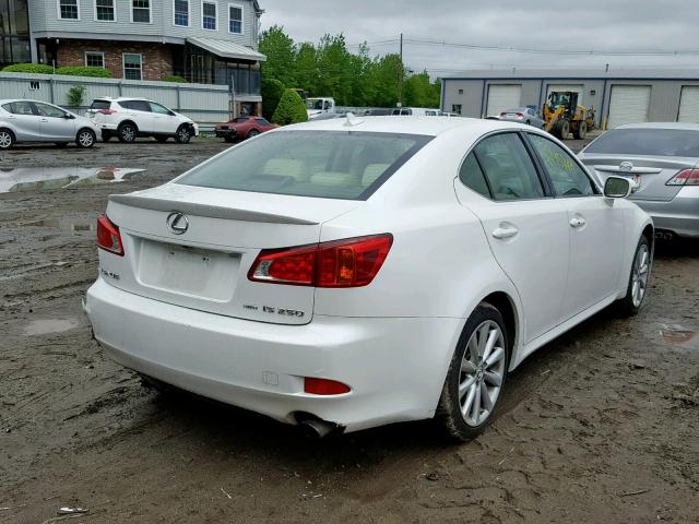 JTHCF5C25A5037747 - 2010 LEXUS IS 250 WHITE photo 4