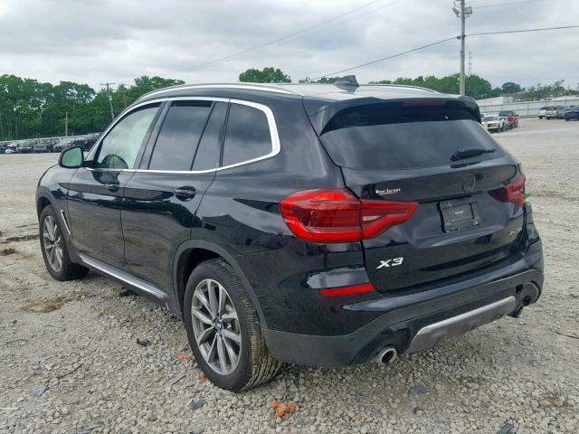 5UXTR9C56KLD98039 - 2019 BMW X3 XDRIVE3 BLACK photo 3