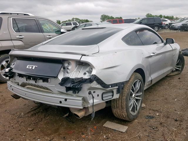 1FA6P8CF8H5345107 - 2017 FORD MUSTANG GT SILVER photo 4