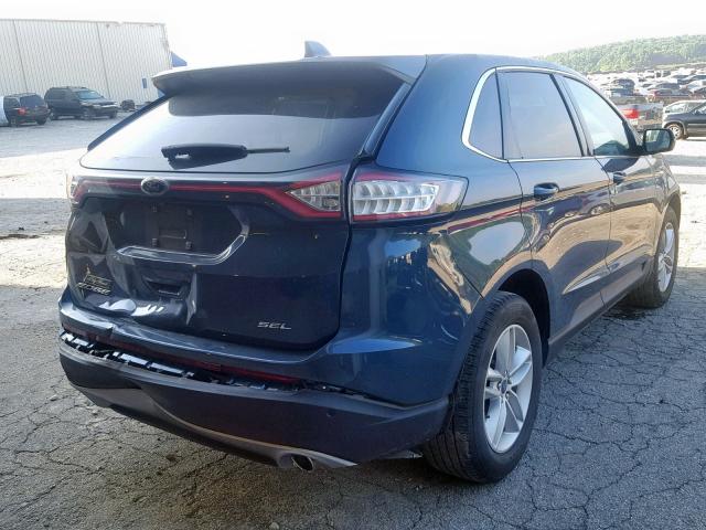 2FMPK3J80GBB91650 - 2016 FORD EDGE SEL BLUE photo 4