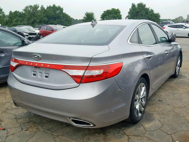 KMHFG4JG7CA127878 - 2012 HYUNDAI AZERA GLS GRAY photo 4