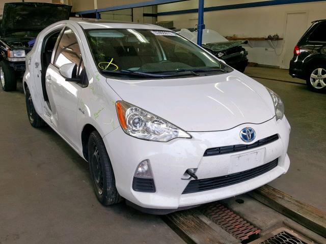 JTDKDTB38C1009758 - 2012 TOYOTA PRIUS C WHITE photo 1