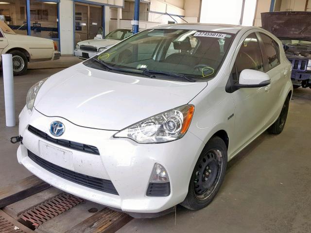 JTDKDTB38C1009758 - 2012 TOYOTA PRIUS C WHITE photo 2