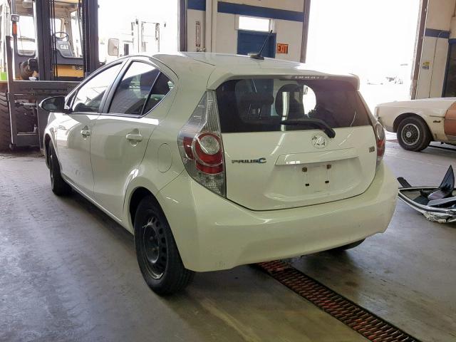 JTDKDTB38C1009758 - 2012 TOYOTA PRIUS C WHITE photo 3