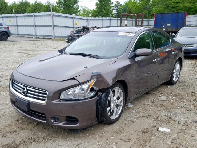 1N4AA5AP9EC445892 - 2014 NISSAN MAXIMA S BROWN photo 2