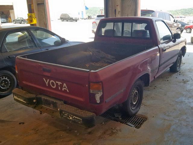 4TARN81A4PZ069922 - 1993 TOYOTA PICKUP 1/2 RED photo 4