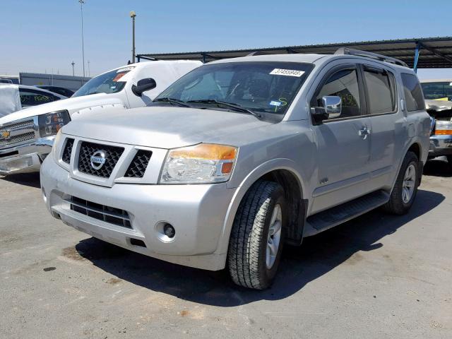 5N1BA08D98N609434 - 2008 NISSAN ARMADA SE SILVER photo 2