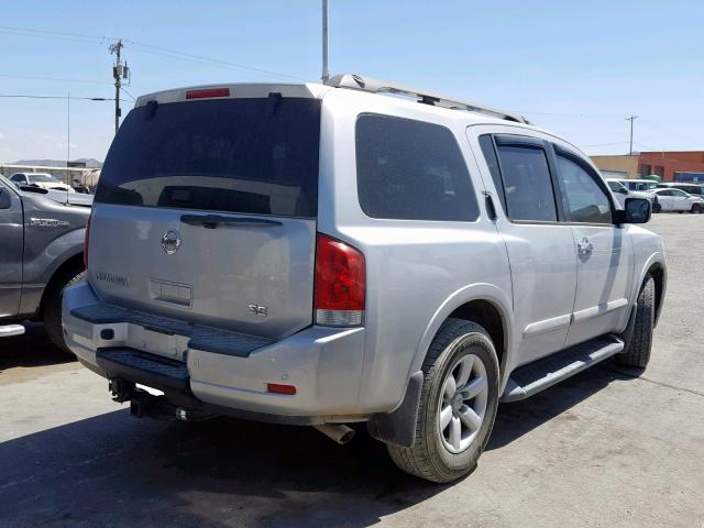 5N1BA08D98N609434 - 2008 NISSAN ARMADA SE SILVER photo 4