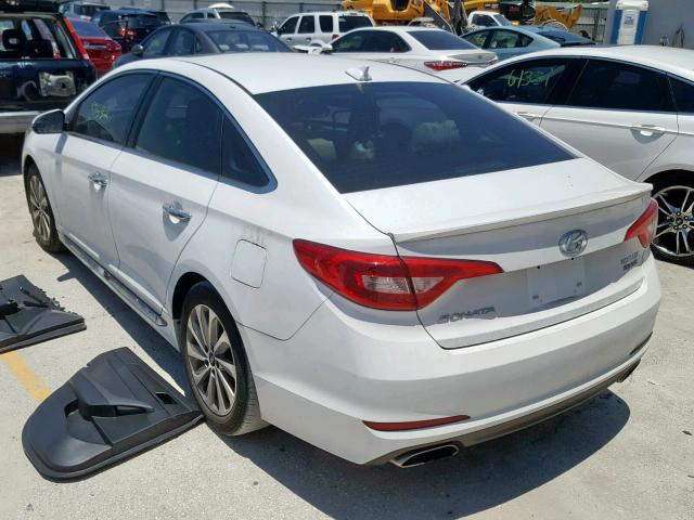 5NPE34AF9HH550805 - 2017 HYUNDAI SONATA SPO WHITE photo 3