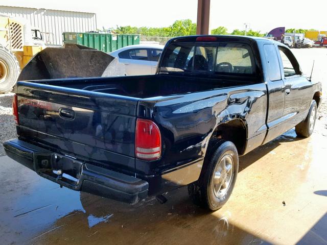 1B7GL23Y2VS233439 - 1997 DODGE DAKOTA BLACK photo 4