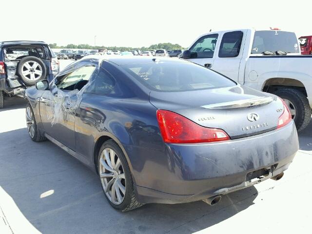 JNKCV64E98M125377 - 2008 INFINITI G37 BASE GRAY photo 3