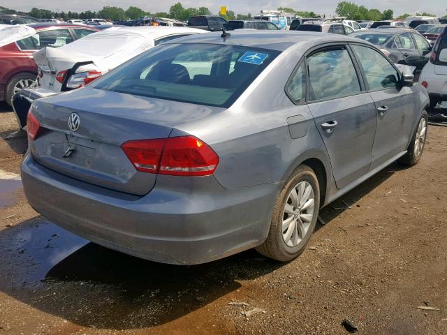 1VWAP7A36DC071349 - 2013 VOLKSWAGEN PASSAT S GRAY photo 4