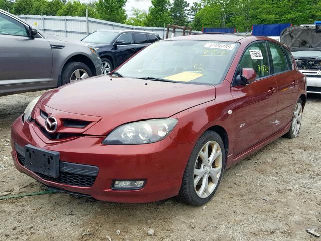 JM1BK343X81107586 - 2008 MAZDA 3 HATCHBAC RED photo 2