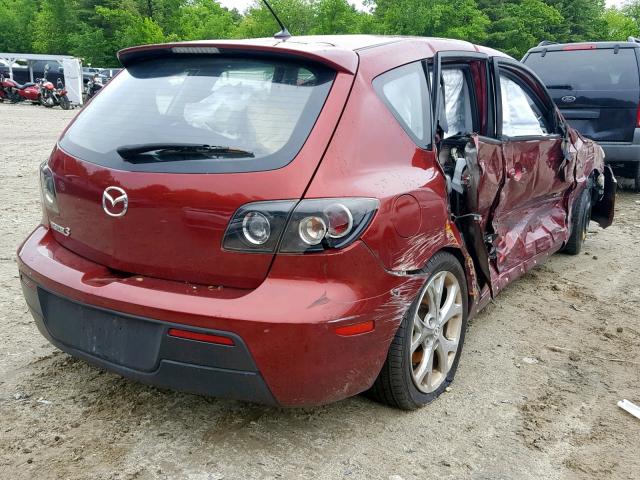 JM1BK343X81107586 - 2008 MAZDA 3 HATCHBAC RED photo 4