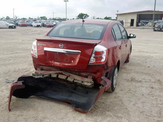 3N1AB6AP3CL771754 - 2012 NISSAN SENTRA 2.0 RED photo 4