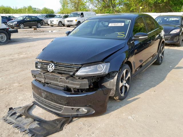 3VWLL7AJ2CM371874 - 2012 VOLKSWAGEN JETTA TDI BLACK photo 2