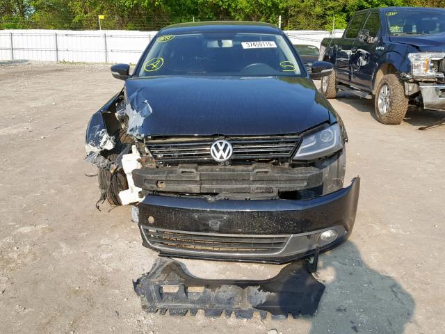 3VWLL7AJ2CM371874 - 2012 VOLKSWAGEN JETTA TDI BLACK photo 9