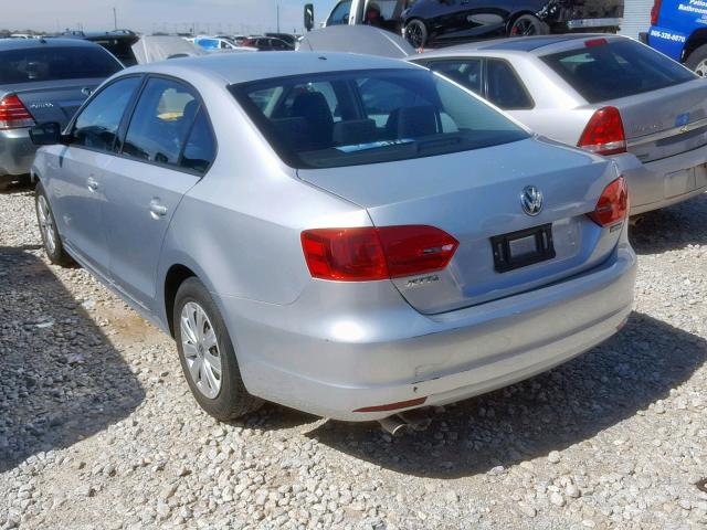 3VW2K7AJ4EM333760 - 2014 VOLKSWAGEN JETTA BASE SILVER photo 3