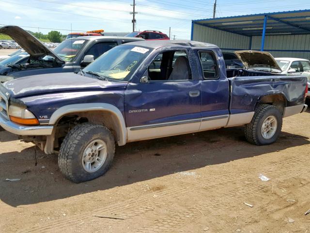 1B7GG22X8XS190001 - 1999 DODGE DAKOTA BLUE photo 9