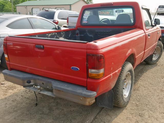 1FTCR10A7VUB34957 - 1997 FORD RANGER RED photo 4