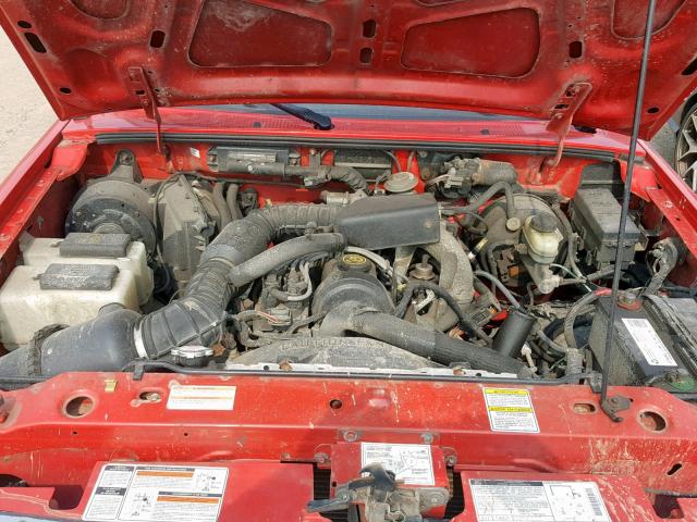 1FTCR10A7VUB34957 - 1997 FORD RANGER RED photo 7