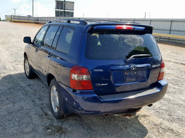 JTEEP21A870221565 - 2007 TOYOTA HIGHLANDER BLUE photo 3