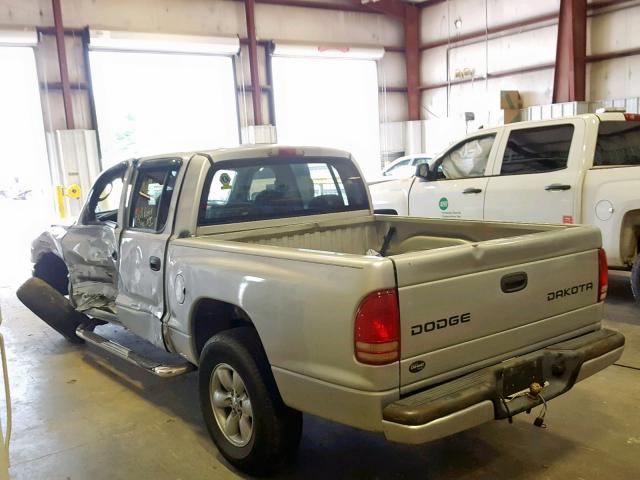 1D7HL38X33S266575 - 2003 DODGE DAKOTA QUA GRAY photo 3