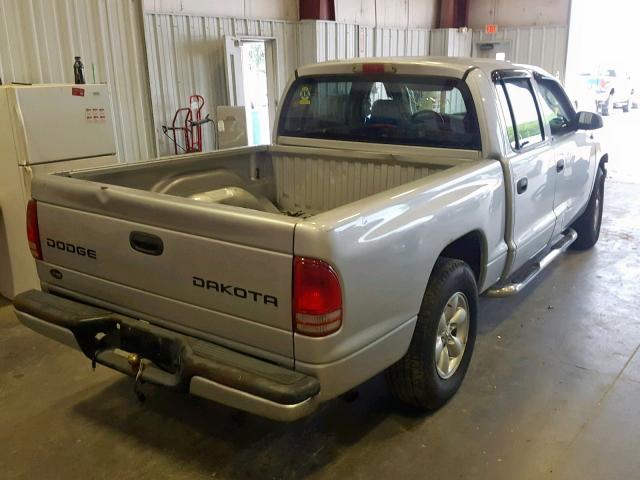 1D7HL38X33S266575 - 2003 DODGE DAKOTA QUA GRAY photo 4